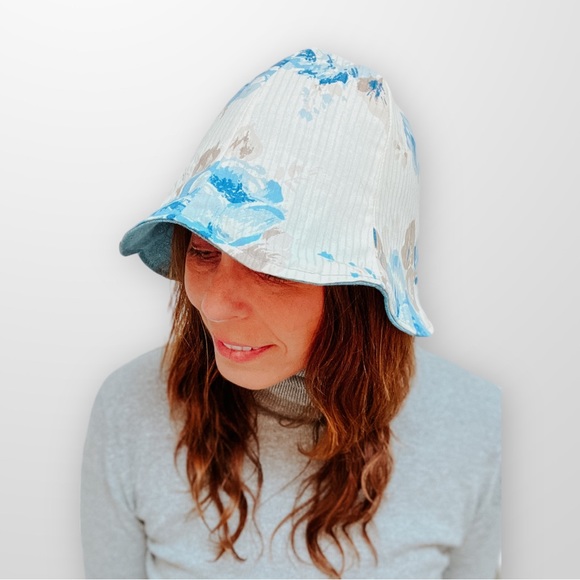♻️ Upcycle Summer Bucket Hats Spring Hat Reversible Womens Small Eco-Friendly - Picture 3 of 9